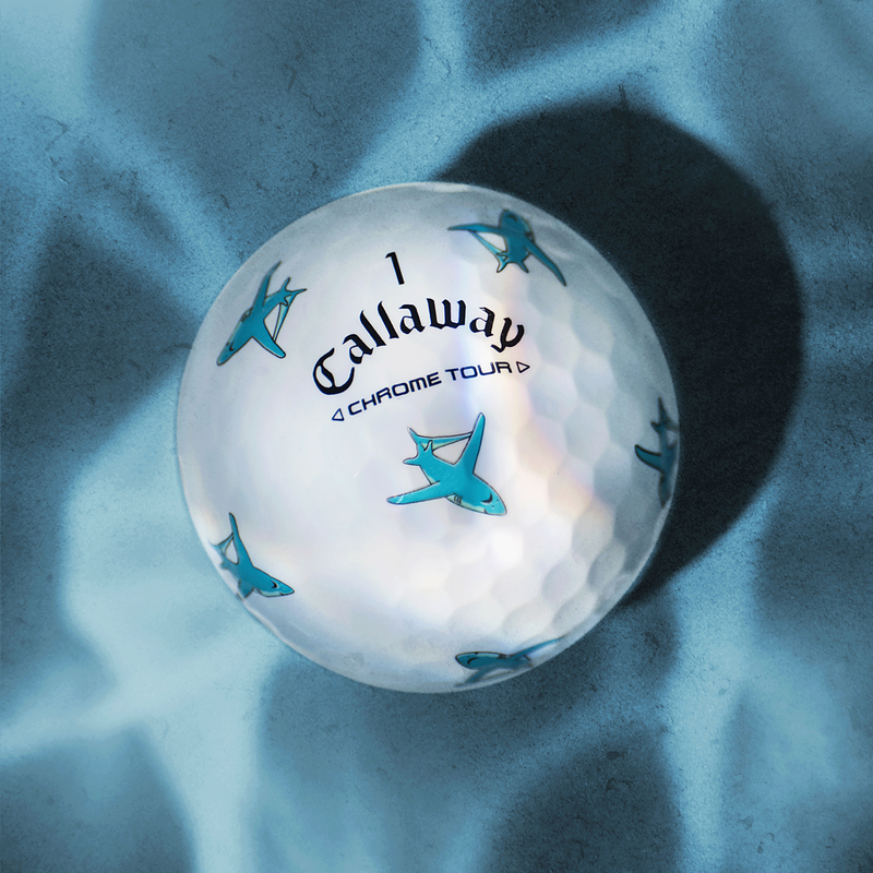 Limited Edition Chrome Tour Sharks Golf Balls (Dozen) - View 3