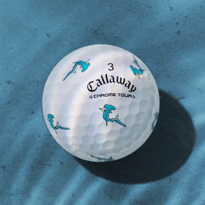 Limited Edition Chrome Tour Sharks Golf Balls (Dozen) - View 5
