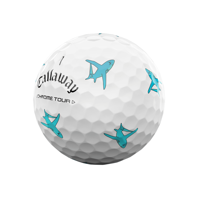 Limited Edition Chrome Tour Sharks Golf Balls (Dozen) - View 7