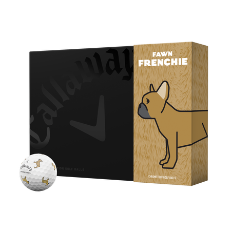 Chrome Tour Small Dogs: Fawn French Bulldog Golf Balls