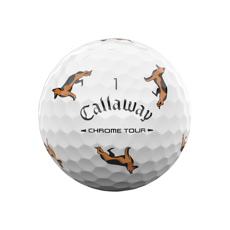 Limited Edition Chrome Tour German Shepherd Dog Golf Balls (Dozen) - View 3