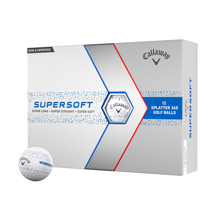 Supersoft Splatter 360 Blue Golf Balls - Édition Limitée (Douzaine)
