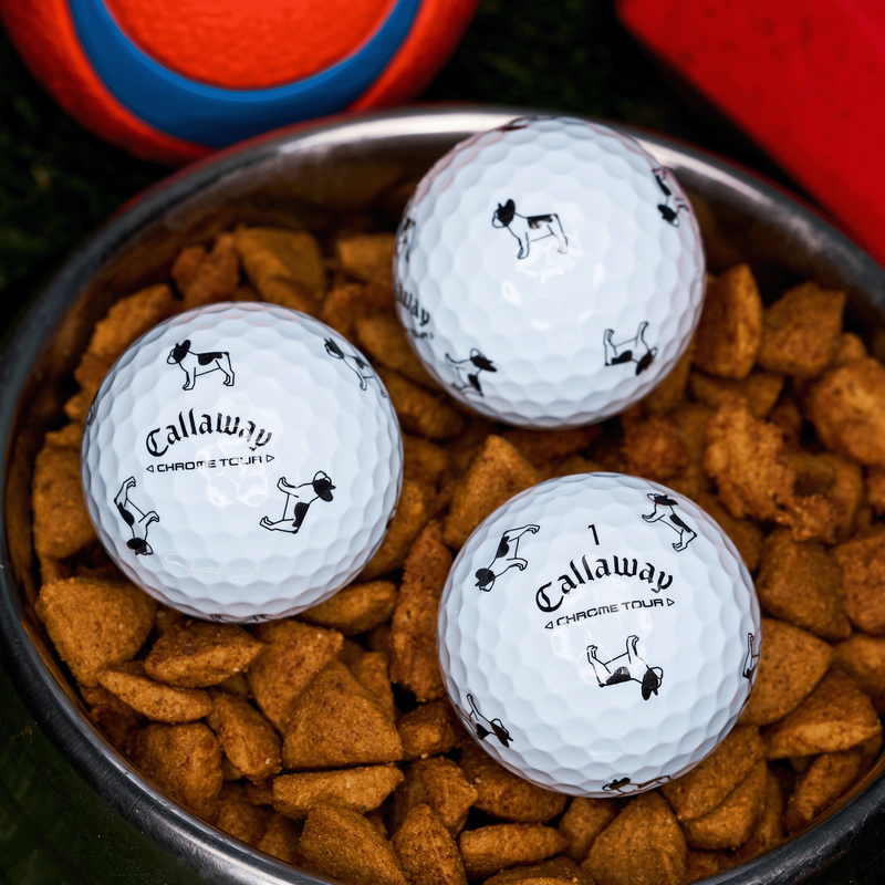 Chrome Tour Small Dogs: Pied French Bulldog Golf Balls - View 3