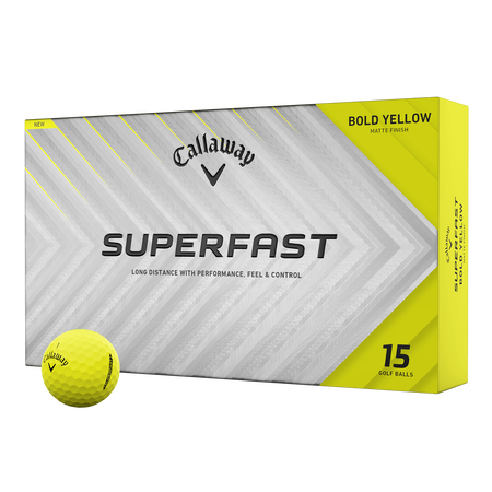 Lot de 15 balles Superfast jaune vif