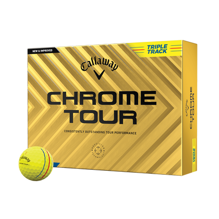 Balles de golf Chrome Tour Triple Track jaunes
