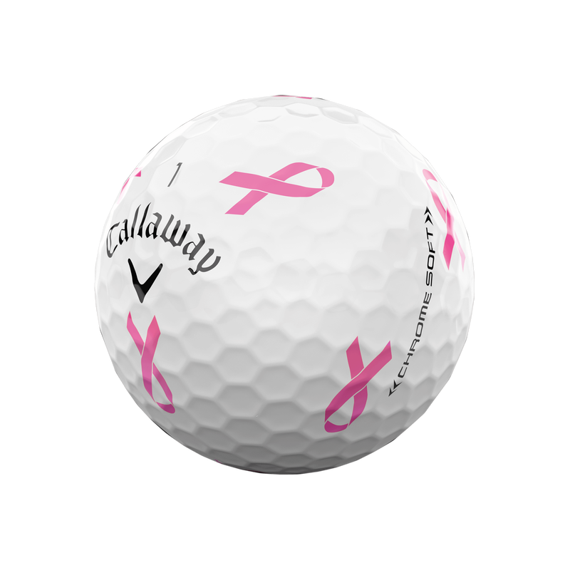 Balles De Golf Chrome Soft Truvis Ruban Rose - Édition Limitée (Douzaine) - View 1