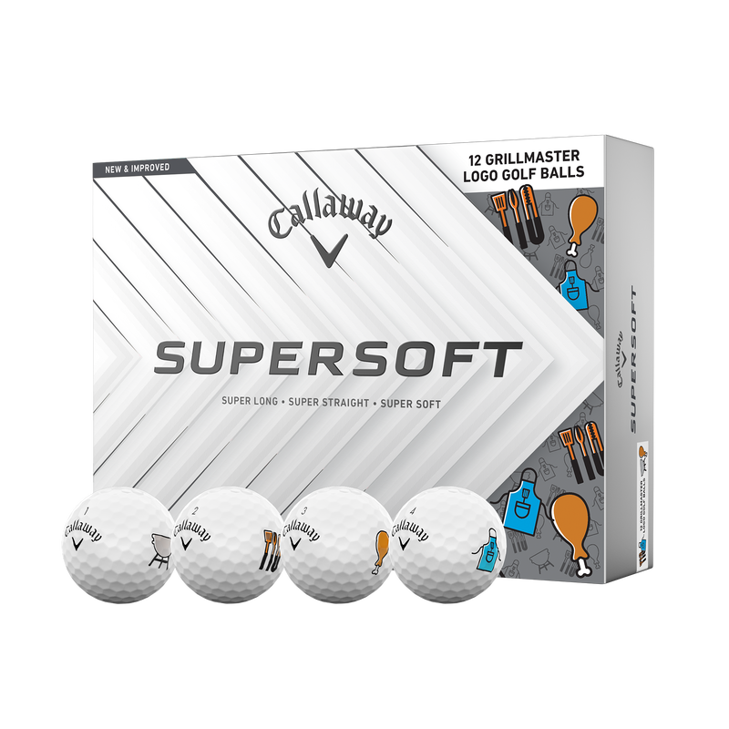 Balles De Golf Supersoft: 'Father's Day Grillmaster' - &Eacute;dition Limit&eacute;e (Douzaine) - View 1