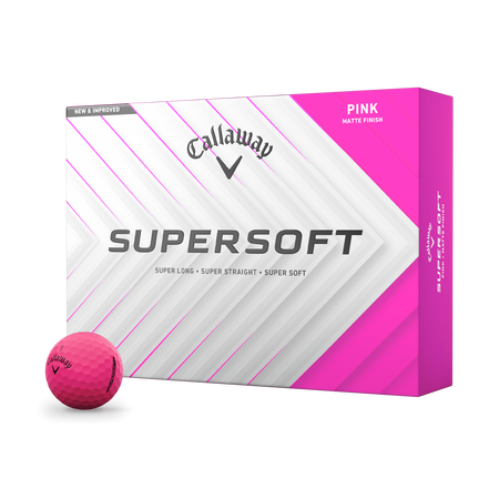 Balles de golf Supersoft Matte roses (douzaine)