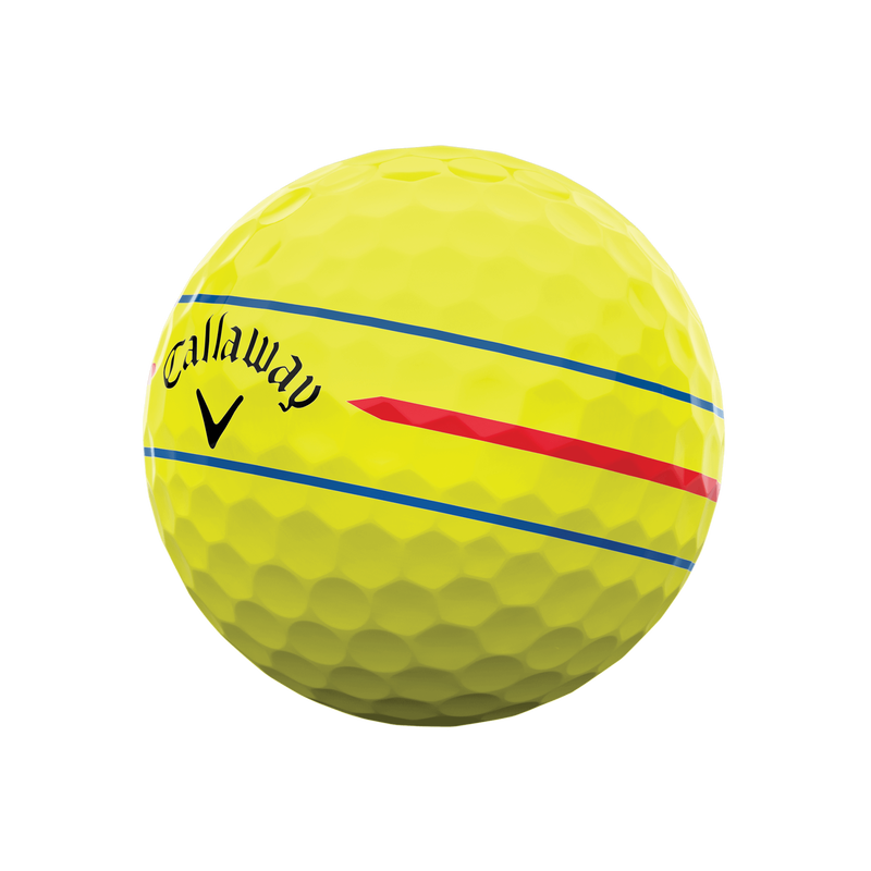 Balles de golf Chrome Tour X 360 Triple Track jaunes - View 2