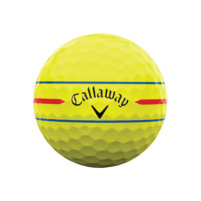 Balles de golf Chrome Tour X 360 Triple Track jaunes - View 3