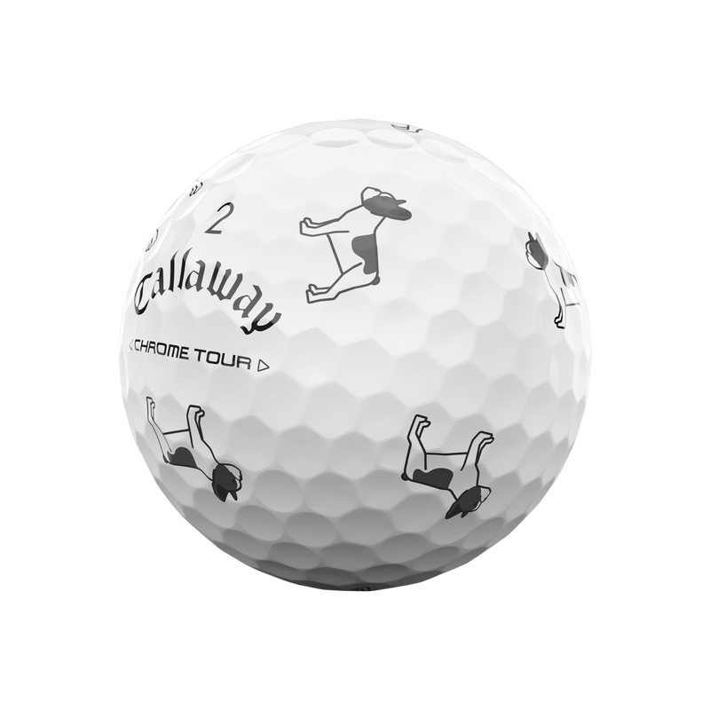 Chrome Tour Small Dogs: Pied French Bulldog Golf Balls - View 6