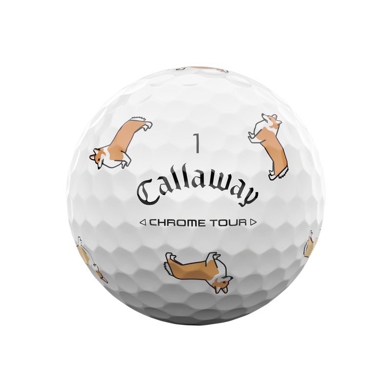 Chrome Tour Small Dogs: Corgi Golf Balls - View 3