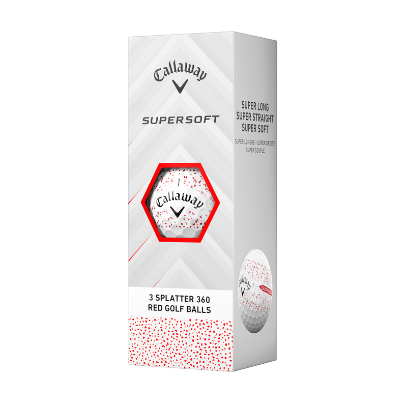 Supersoft Splatter 360 Red Golf Balls - View 4