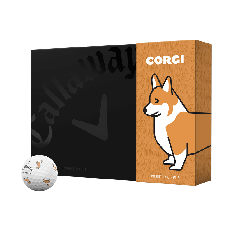Chrome Tour Small Dogs: Corgi Golf Balls - View 1