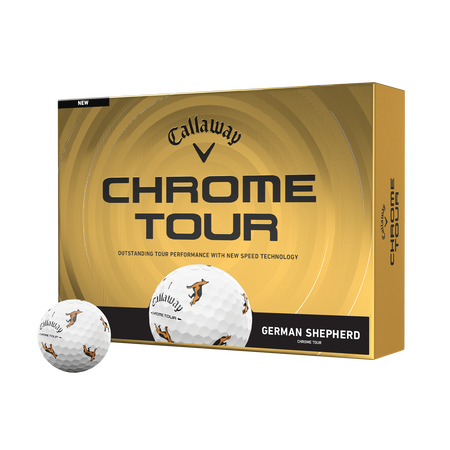 Chrome Tour German Shepherd Dog Golf Balls
