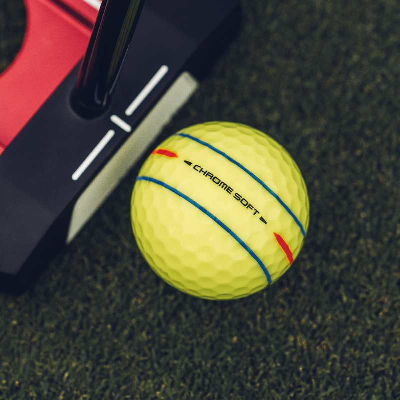 Balles de golf Chrome Soft&nbsp;360 Triple Track jaunes - View 2