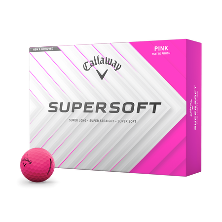 Balles de golf Supersoft Matte roses (douzaine)