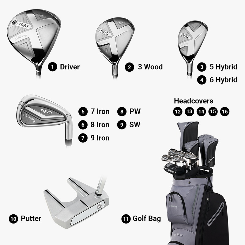 Women's REVA 11-Piece Cart Bag Complete Set - View 3