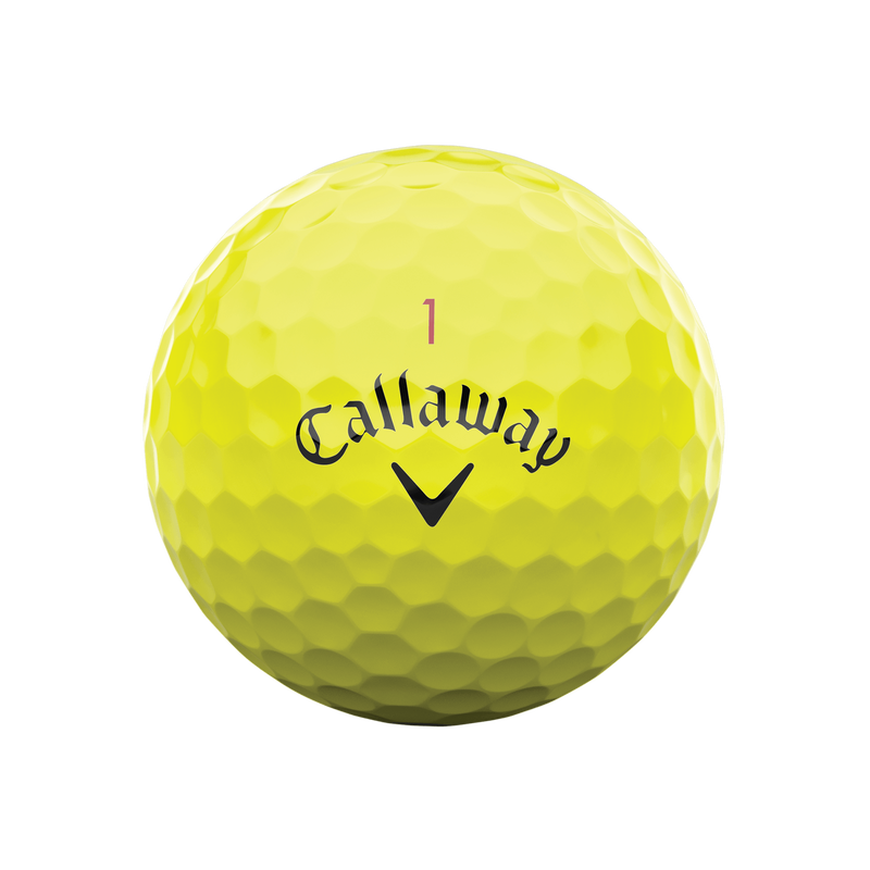 Balles de golf Chrome Tour X jaunes - View 3