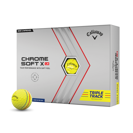 Balle de golf Chrome Soft X LS Triple Track Jaune