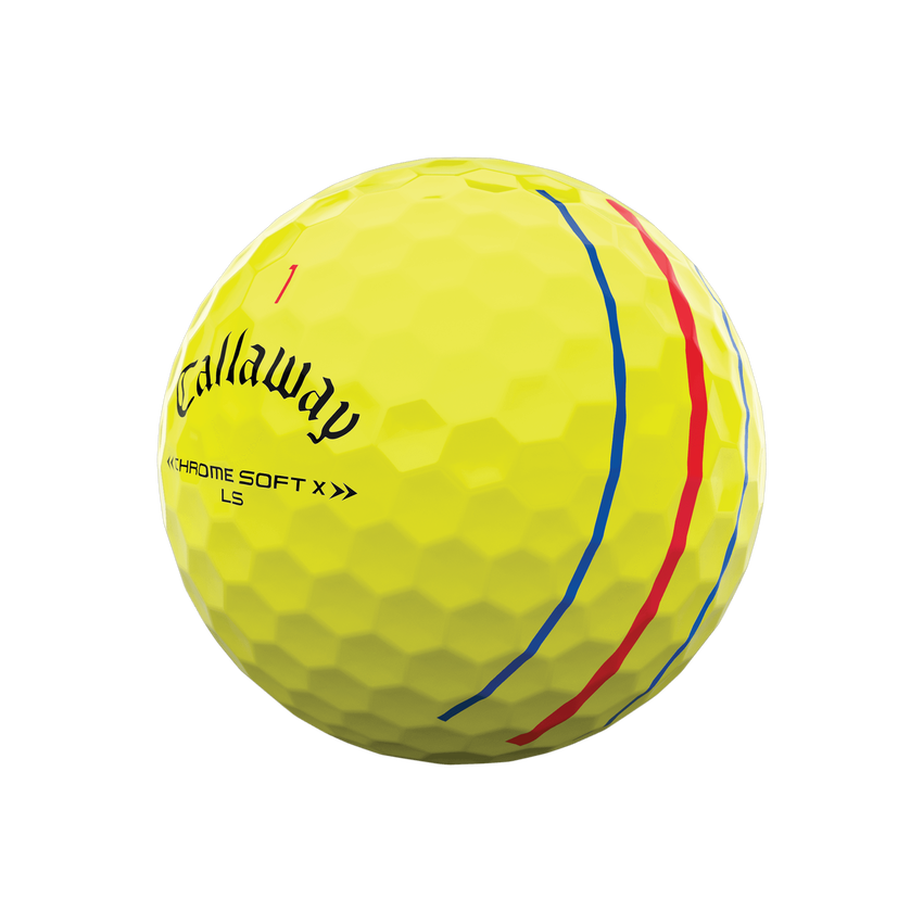 Balles de Golf Chrome Soft X LS Triple Track Jaunes (Douzaine) - View 2