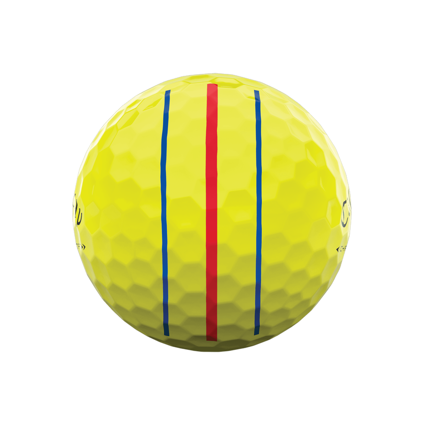 Balles de Golf Chrome Soft Triple Track Jaunes (Douzaine) - View 4