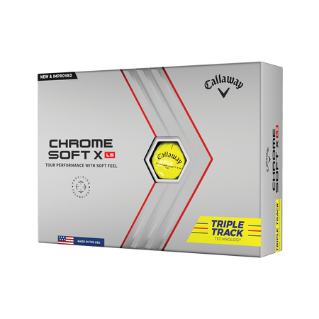 Balles de Golf Chrome Soft X LS Triple Track Jaunes (Douzaine)