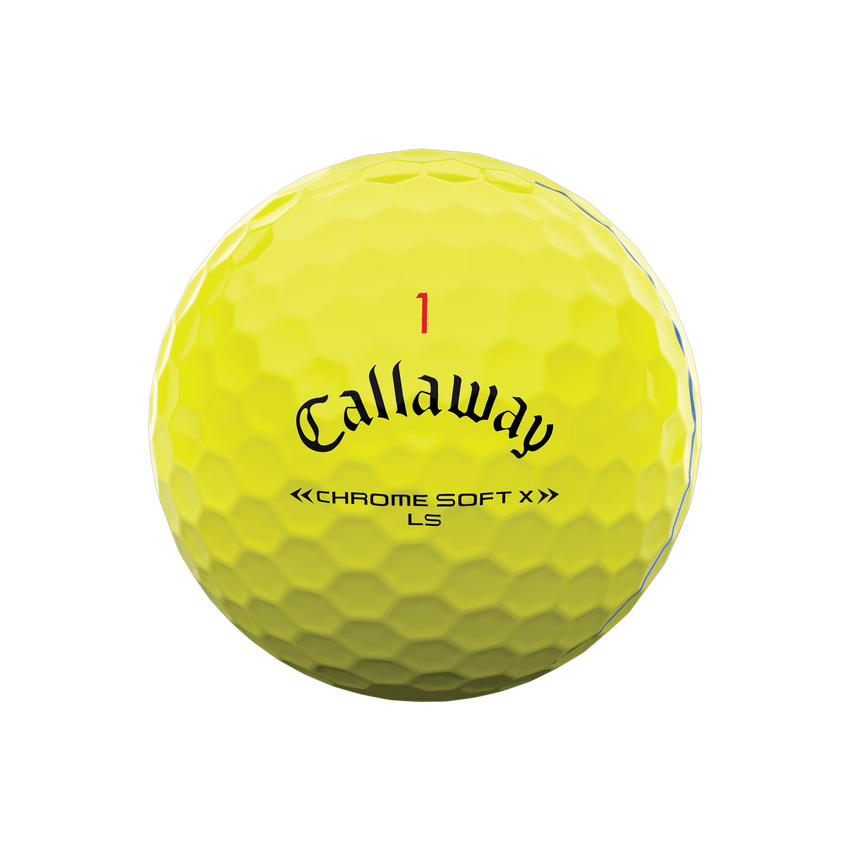 Balles de Golf Chrome Soft X LS Triple Track Jaunes (Douzaine) - View 3