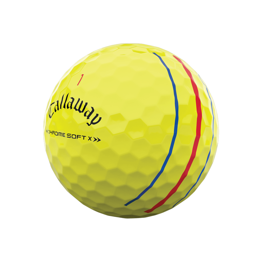 Balles de Golf Chrome Soft X Triple Track Jaunes (Douzaine) - View 2