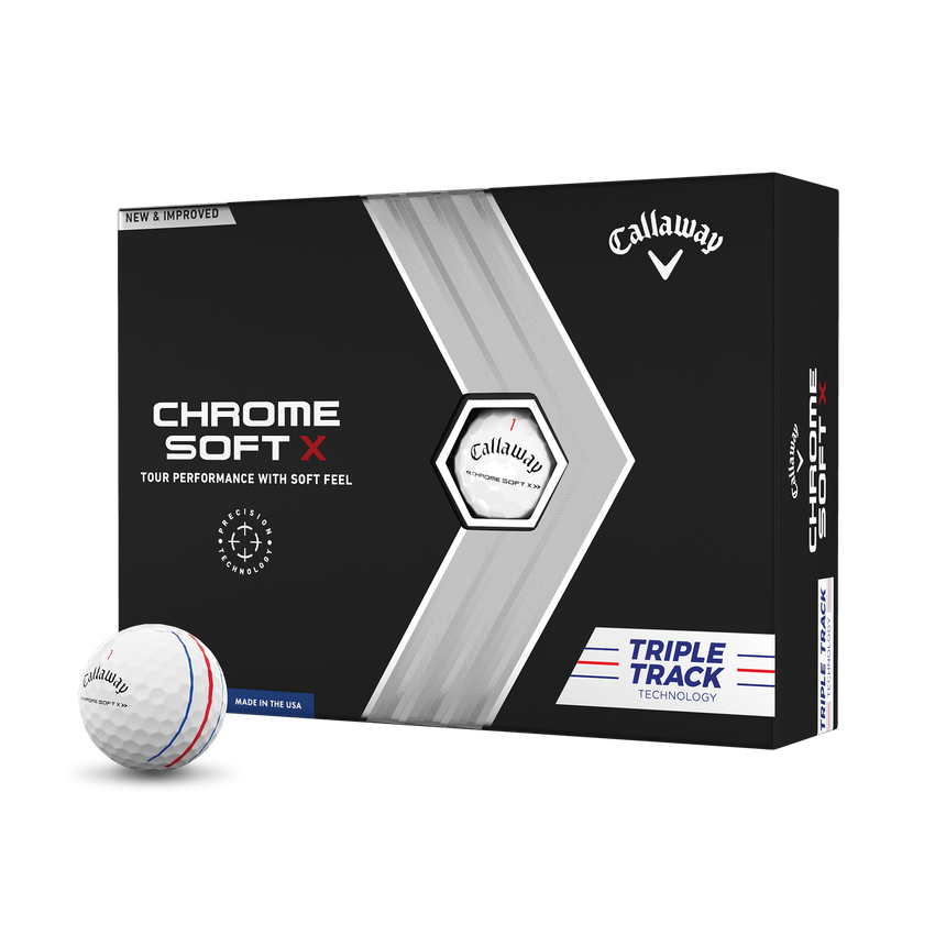 Balles de Golf Chrome Soft X Triple Track (Douzaine) - View 1