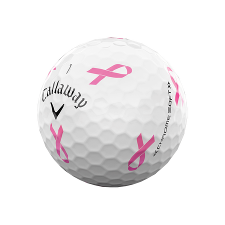 Balles De Golf Chrome Soft Truvis Ruban Rose - Édition Limitée (Douzaine)