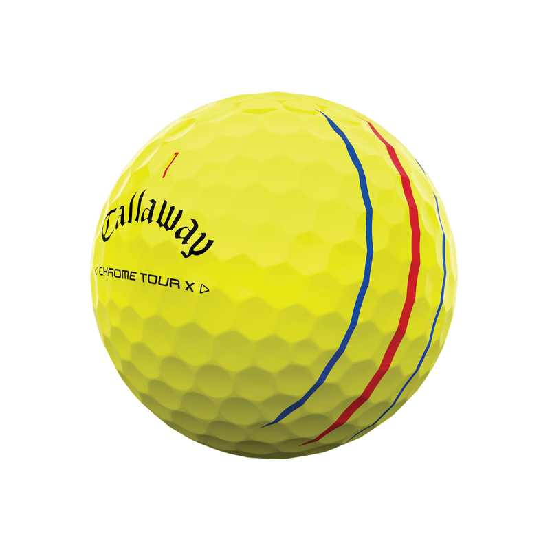 Balles de golf Chrome Tour X Triple Track jaunes - View 2