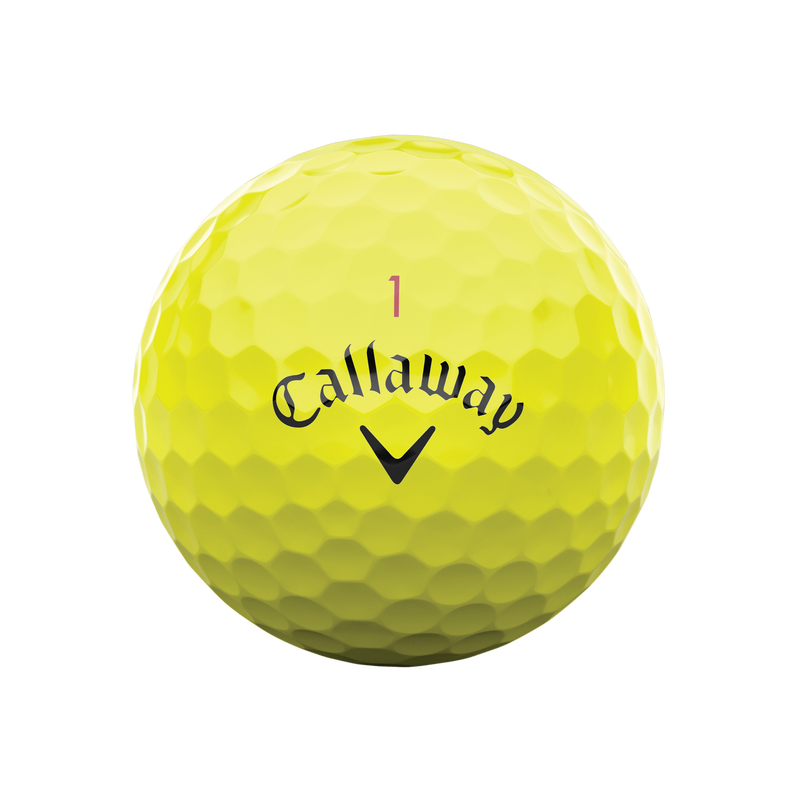 Balles de golf Chrome Tour jaunes - View 3