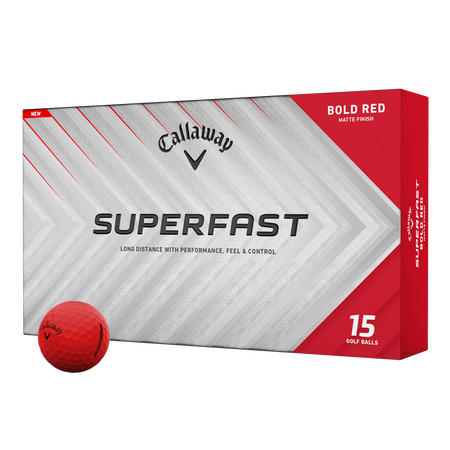 Lot de 15 balles Superfast rouge vif