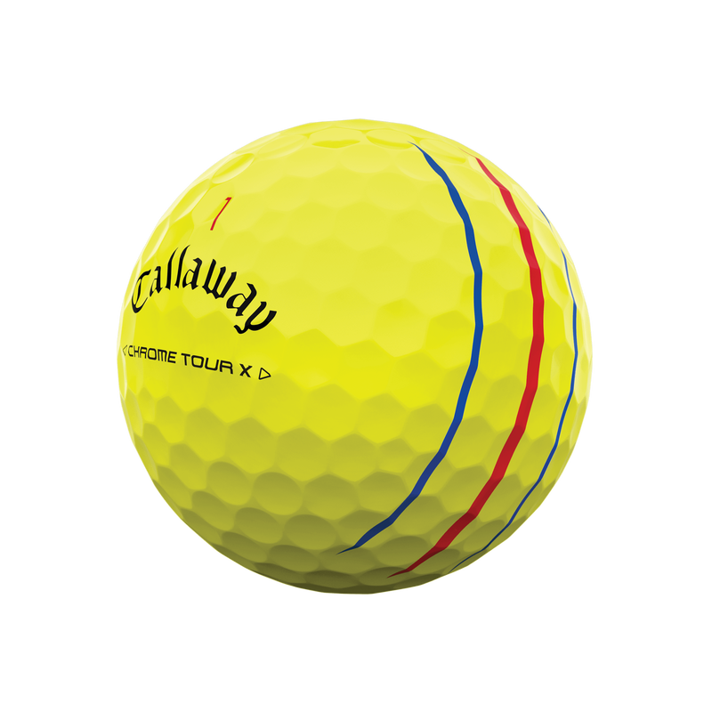 Balles de golf Chrome Tour X Triple Track jaunes - View 2