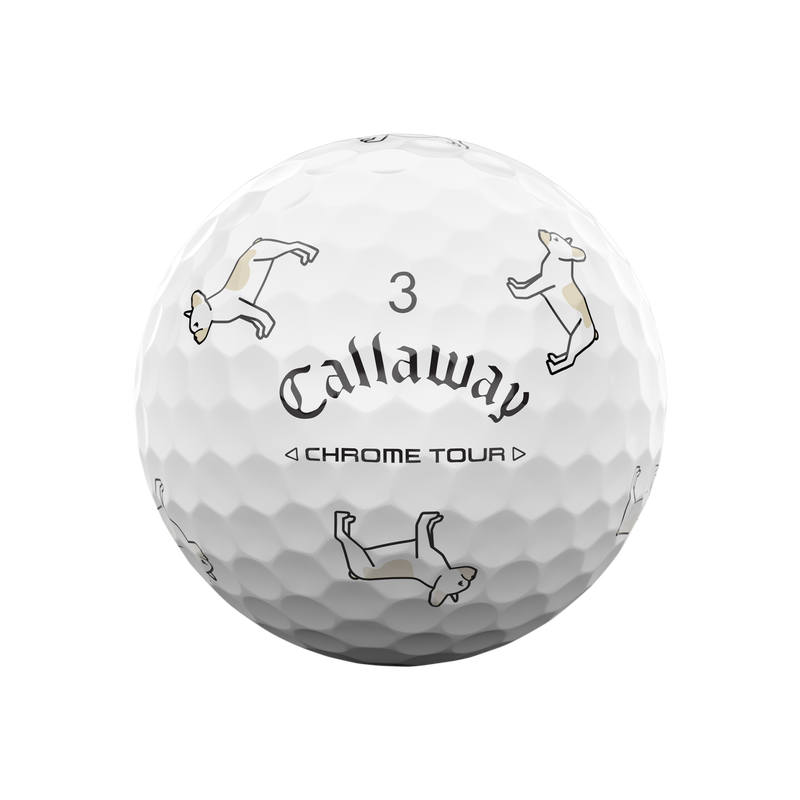 Chrome Tour &laquo;&nbsp;Small Dogs&nbsp;&raquo;&nbsp;: Balles de golf Bouledogue fran&ccedil;ais couleur cr&egrave;me - View 5