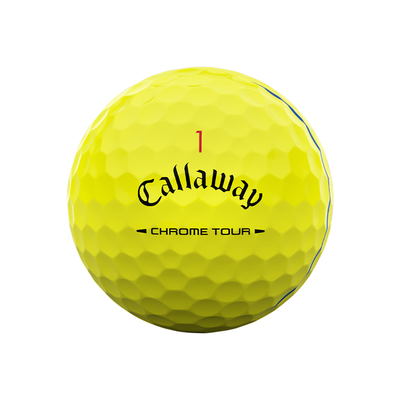 Balles de golf Chrome Tour Triple Track jaunes - View 4