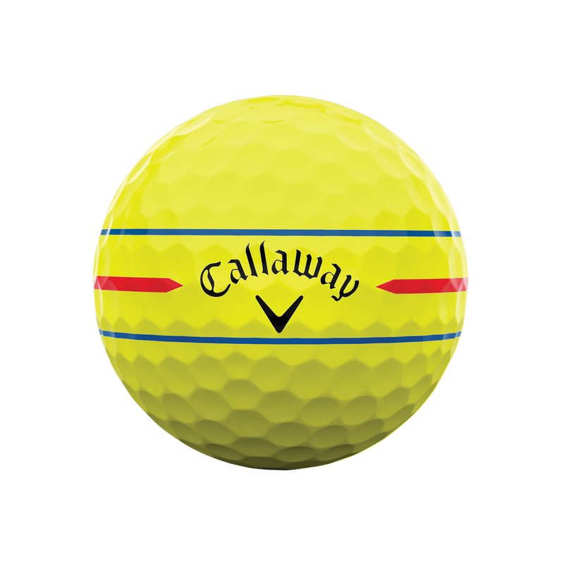 Balles de golf Chrome Tour 360 Triple Track jaunes - View 3