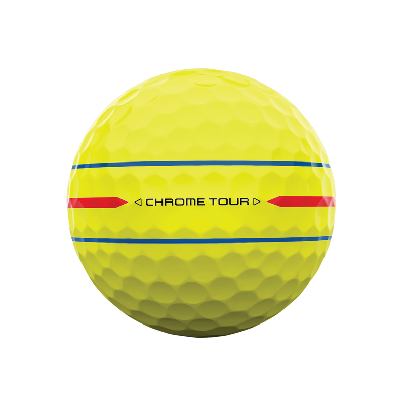 Balles de golf Chrome Tour 360 Triple Track jaunes - View 4