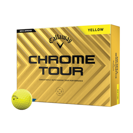 Balles de golf Chrome Tour jaunes