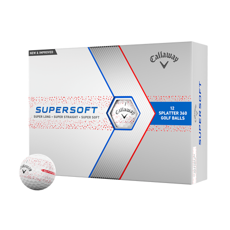 Balles de golf Supersoft Splatter 360 rouges - Édition Limitée (Douzaine)
