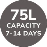 75 litre capacity