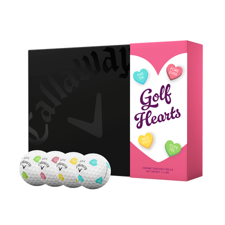 Balles de golf Chrome Tour Saint Valentin Golf Hearts - Édition Limitée (Douzaine)