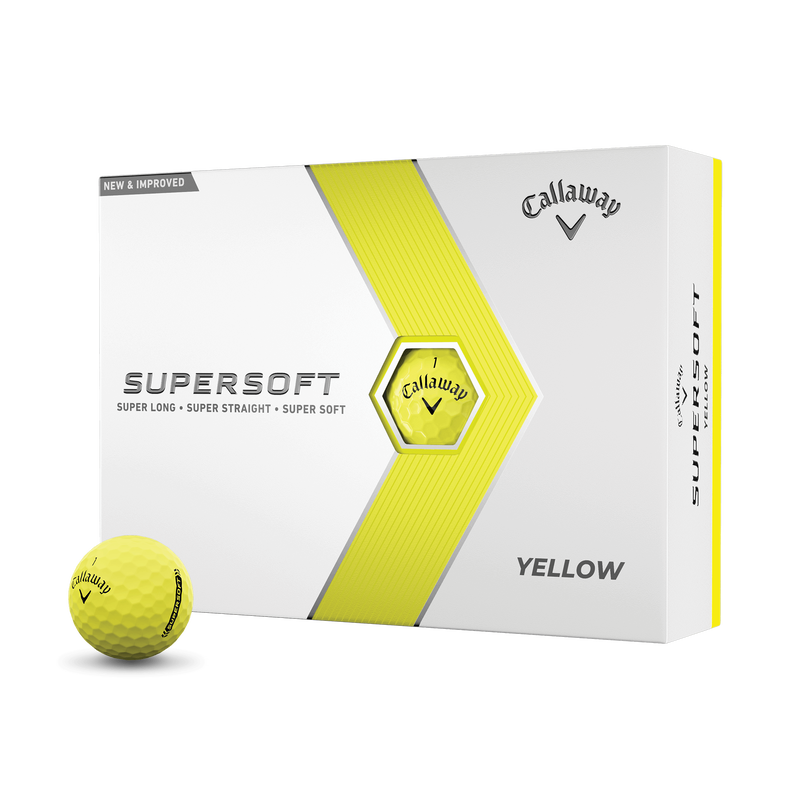 Balles de golf Callaway Supersoft Jaunes (Douzaine) - View 1