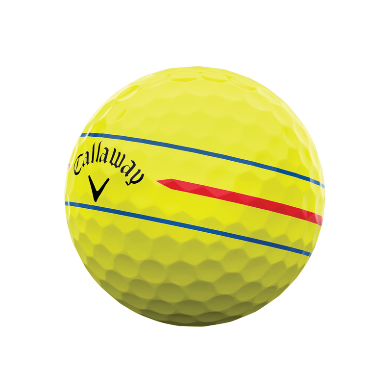 Balles de golf Chrome Tour 360 Triple Track jaunes - View 2