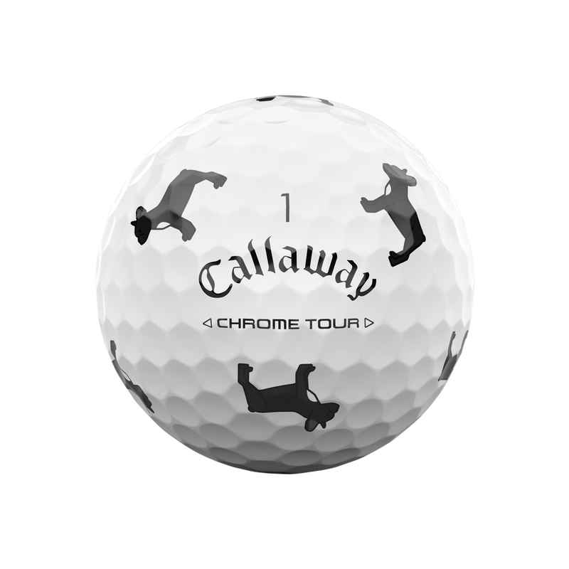 Chrome Tour Small Dogs: Black French Bulldog Golf Balls - View 5