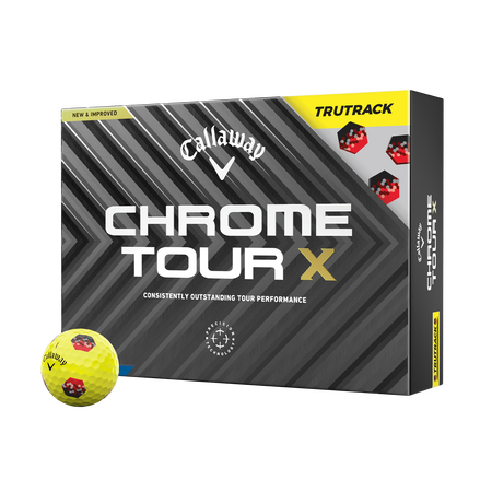 Balles de golf Chrome Tour X TruTrack jaunes