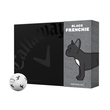 Chrome Tour « Small Dogs » : Balles de golf Bouledogue français couleur noire