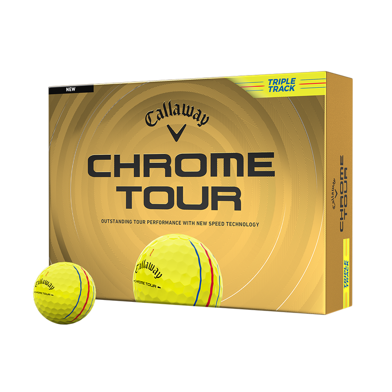 Balles de golf Chrome Tour Triple Track jaunes - View 1