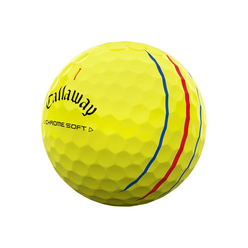 Balles de golf Chrome Soft Triple Track Jaunes - View 2